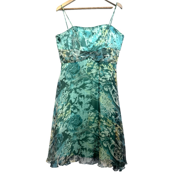 vintage evening dress size 14 Glitter-Mesh Long A-Line Prom Dress main image 0